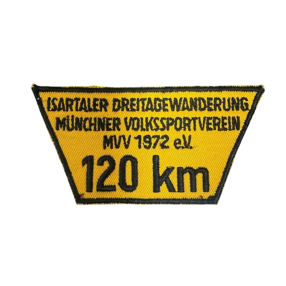 Vtg Embroidered Patch 120 km Walking Event Munich Germany Volkssport 1972 70s